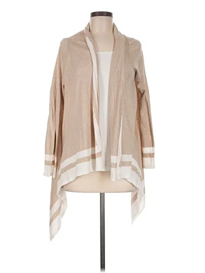 Pre-owned Chico's Cardigan Sweater In Tan