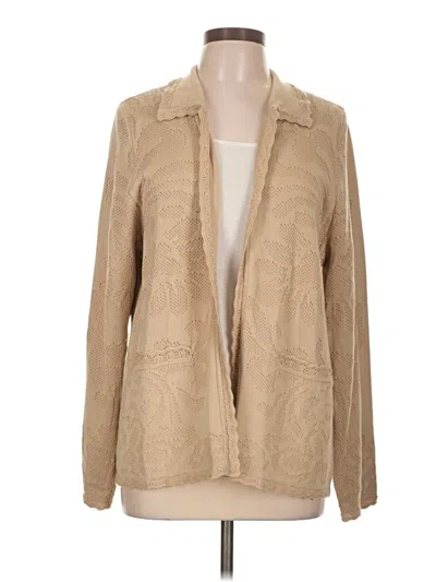 Pre-owned Chico's Cardigan Sweater In Tan