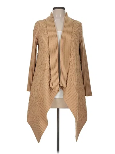 Pre-owned Chico's Cardigan Sweater In Tan