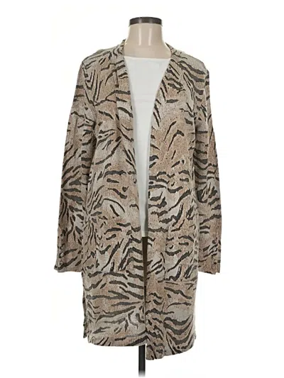 Pre-owned Chico's Cardigan Sweater In Tan