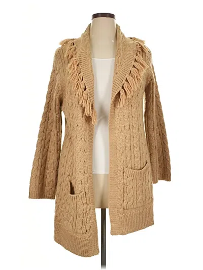 Pre-owned Chico's Cardigan Sweater In Tan