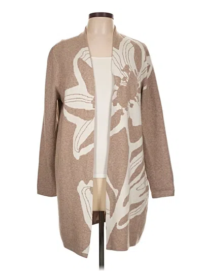 Pre-owned Chico's Cardigan Sweater In Tan