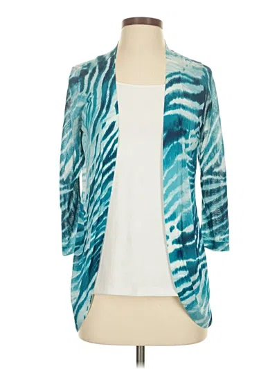 Pre-owned Chico's Cardigan Sweater In Teal