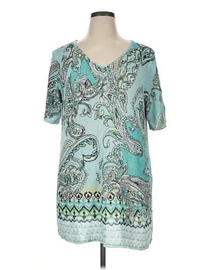 Pre-owned Chico's Cardigan Sweater In Teal