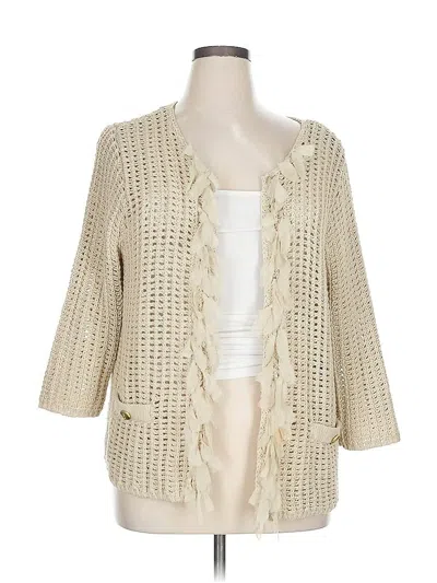 Pre-owned Chico's Cardigan Sweater In White