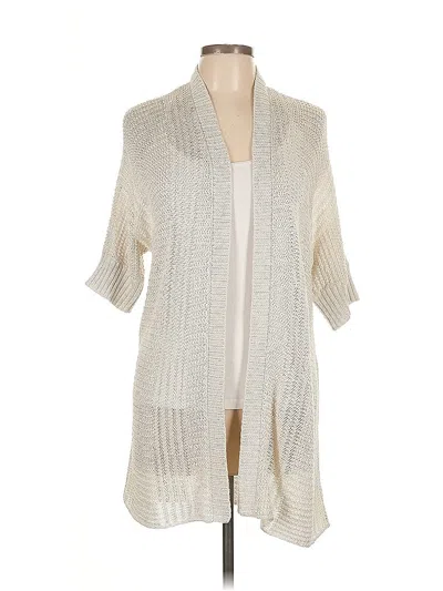 Pre-owned Chico's Cardigan Sweater In White