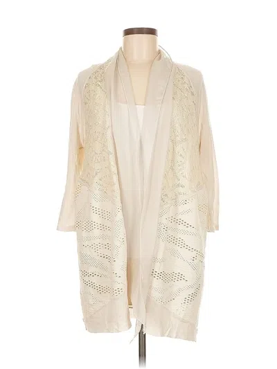 Pre-owned Chico's Cardigan Sweater In White