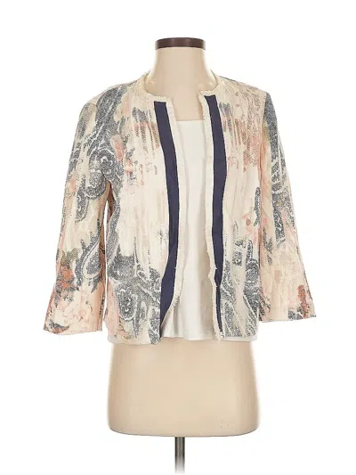 Pre-owned Chico's Cardigan Sweater In White