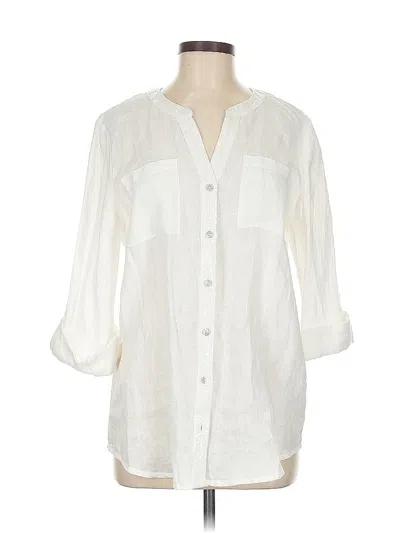 Pre-owned Chico's Cardigan Sweater In White