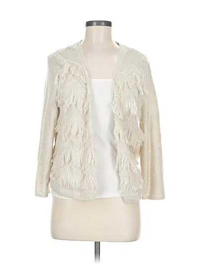 Pre-owned Chico's Cardigan Sweater In White