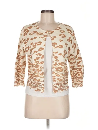 Pre-owned Chico's Cardigan Sweater In White