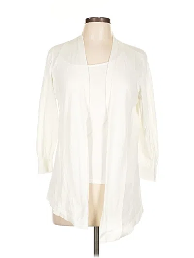 Pre-owned Chico's Cardigan Sweater In White