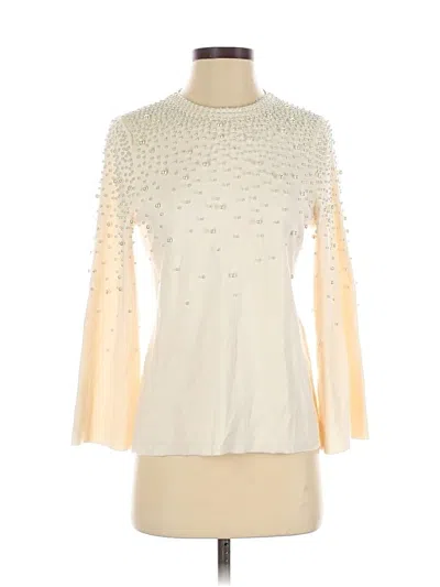 Pre-owned Chico's Cardigan Sweater In White