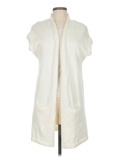 Pre-owned Chico's Cardigan Sweater In White
