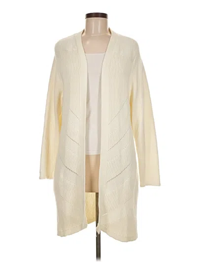 Pre-owned Chico's Cardigan Sweater In White