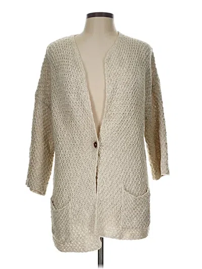 Pre-owned Chico's Cardigan Sweater In White