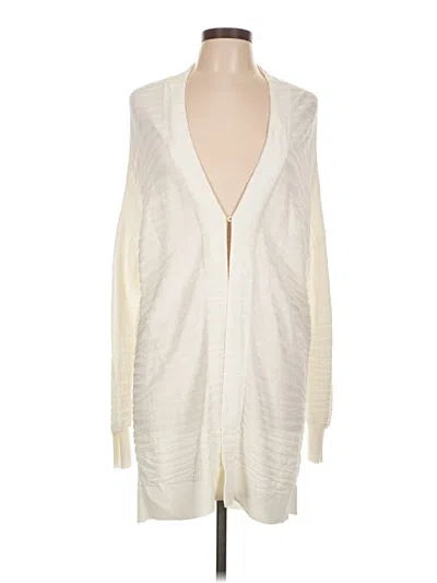 Pre-owned Chico's Cardigan Sweater In White