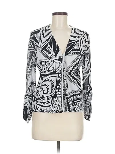 Pre-owned Chico's Cardigan Sweater In White