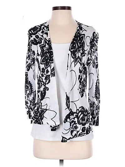 Pre-owned Chico's Cardigan Sweater In White