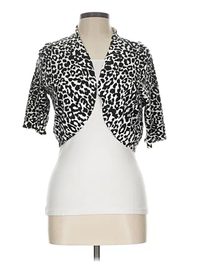 Pre-owned Chico's Cardigan Sweater In White