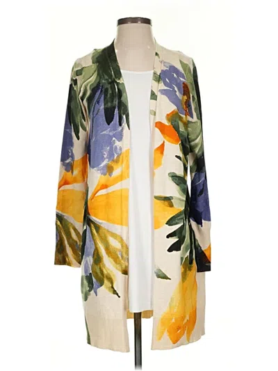 Pre-owned Chico's Cardigan Sweater In Yellow