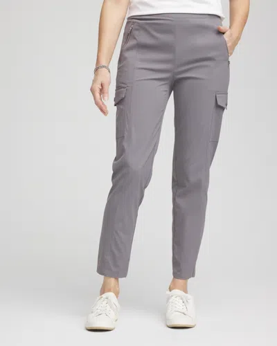 Chico's Striped Cargo Ankle Pants In Grayling Size 20 |  Zenergy
