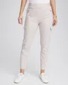 Chico's Striped Cargo Ankle Pants In Neutral Size 20 |  Zenergy In Smokey Taupe