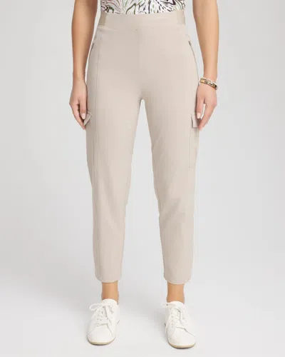 Chico's Cargo Cropped Pants In Neutral