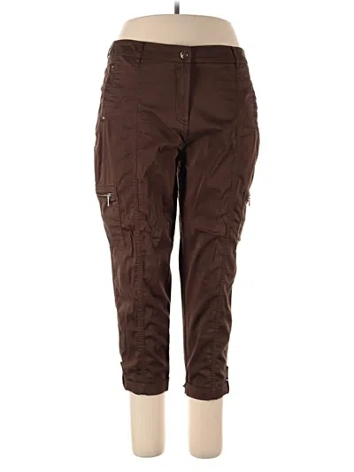 Pre-owned Chico's Cargo Pants In Brown