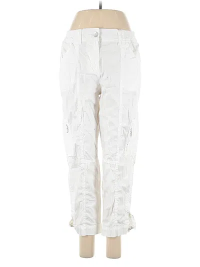 Pre-owned Chico's Cargo Pants In White