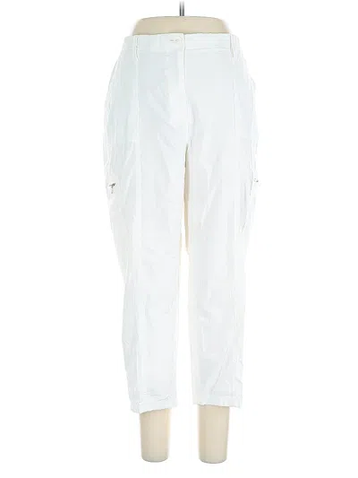 Pre-owned Chico's Cargo Pants In White
