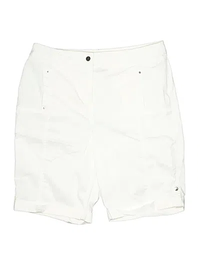 Pre-owned Chico's Cargo Shorts In Ivory