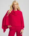 Chico's Cashmere Poncho In In Red