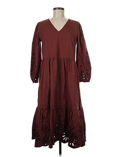 Pre-owned Chico's Casual Dress In Burgundy