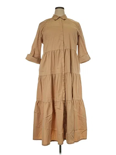 Pre-owned Chico's Casual Dress In Tan