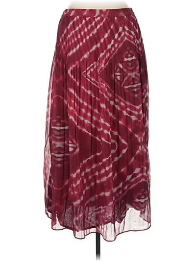 Pre-owned Chico's Casual Skirt In Burgundy