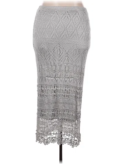 Pre-owned Chico's Casual Skirt In Silver