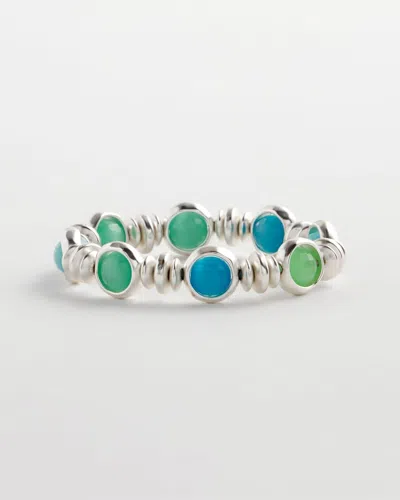Chico's Cats Eye Stretch Bracelet |  In Blue Multi