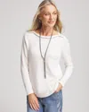 Chico's Caviar Bead Bateau Neck Sweater In English Cream Size 16/18 |  In English Cream