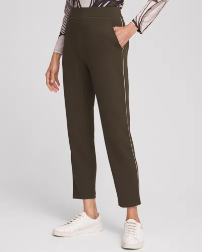 Chico's Caviar Bead Scuba Ankle Pants In Green Size 20 |  Zenergy In Primordial Forest