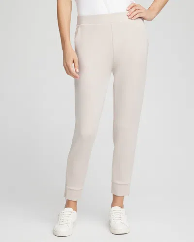 Chico's Caviar Bead Scuba Joggers In Neutral Size 12 |  Zenergy In Smokey Taupe