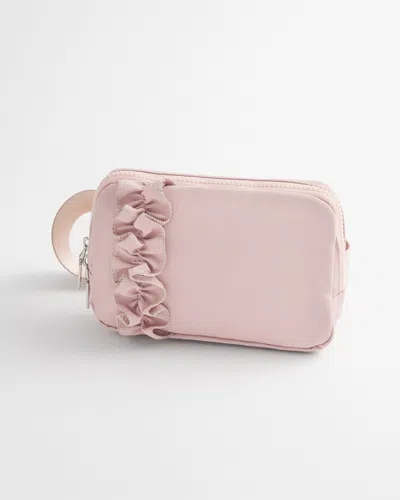 Chico's Caviar Beaded Belt Bag In Pink |  In Rose Smoke