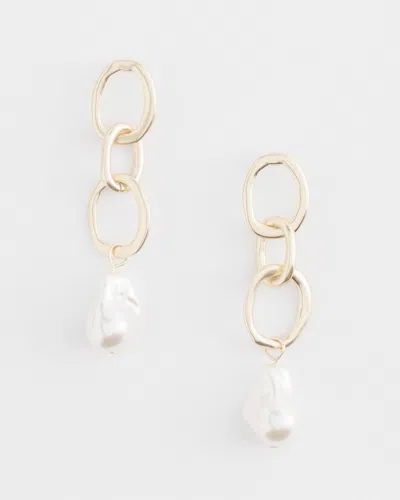 Chico's Chain Link Drop Earrings |  In Gold