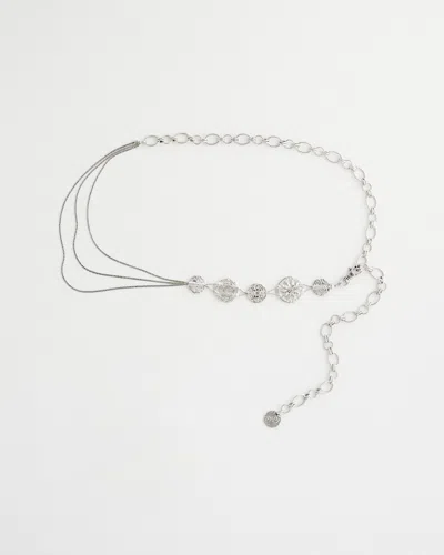 Chico's Charm Chain Belt In Silver