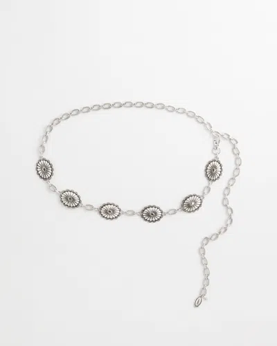 Chico's Charm Chain Belt In Silver |