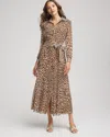 Chico's Cheetah-print Godet Dress In Brown In Brown