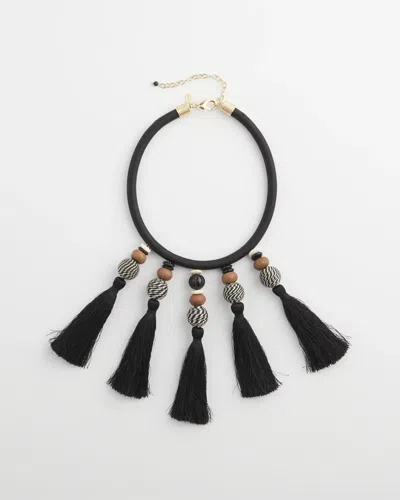Chico's Originals Tassel Statement Necklace In Neutral