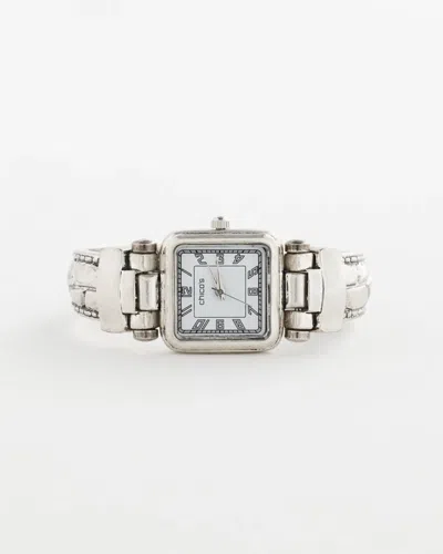 Chico's Originals Vintage Silver Cuff Watch In Metallic