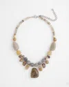 Chico's Chunky Quartz Stone Necklace |  In Neutral