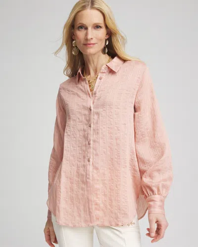 Chico's Classic Soft Button-front Blouse In French Blush Size 20/22 |